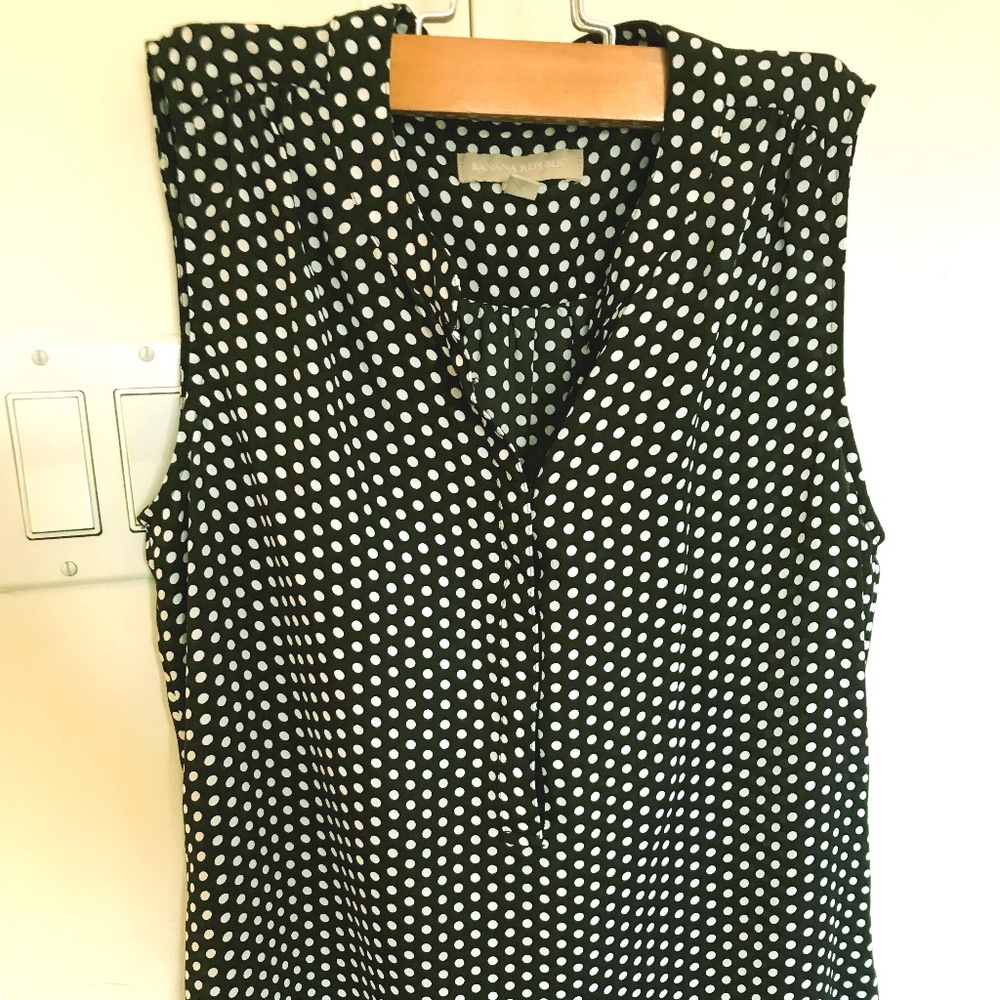 Polka dot sleeveless top